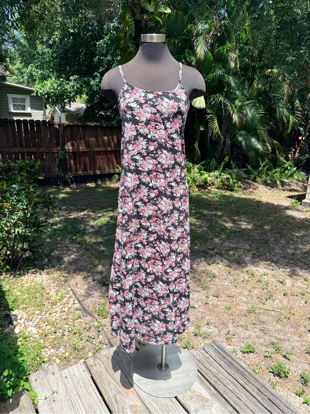 Vintage 90s Roulette Floral Boho Maxi Dress